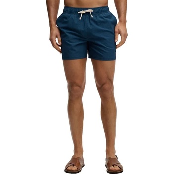 Superdry Бански гащета Superdry Seer Sucker 15 swimming shorts - Blue (Atlantic Nvy / Blue Bottle Strpe)