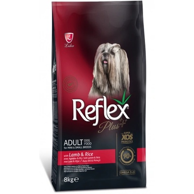 Reflex Plus Mini Small Breed Adult Dog Food With Lamb Rice - Пълноценна храна за израснали кучета от малки породи с агнешко и ориз 8 кг, Турция