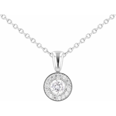 Eppi Halo prívesok s moissanitmi a diamantmi Milner P43986