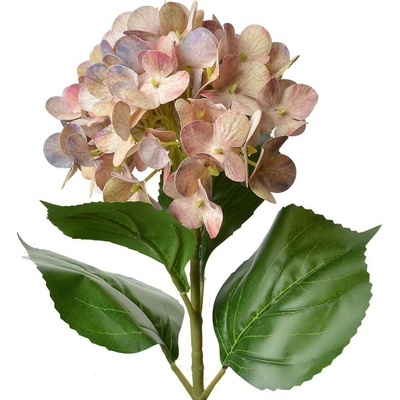 Ružová umelá kvetina hortenzie Hydrangea - 16*15*68 cm - Clayre & Eef