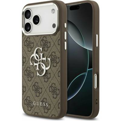 GUESS PU 4G Metal Logo Задна Обвивка за iPhone 17 Pro Max Silver Brown Guess | Kafyav | МЪЖЕ | UNI