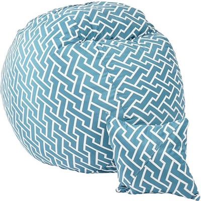 PUFRELAX Комплект Барбарон и декоративна възглавница, 450л. Matusalem, Zippity Turquoise, Перящ се калъф, Подходящ за деца, Пълнеж с микс от мемори пяна и дунапрен, Гама Premium (PUF-M-MP-PT-ZIT)