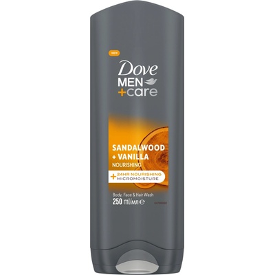 Dove Men+Care Sandalwood&Vanilla sprchový gél 250 ml