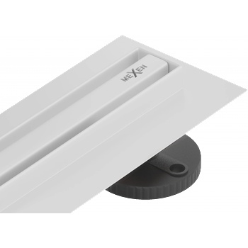 Mexen Flat 360° Slim линейно въртящ се канал от 70 см, бял - 1241070 (1241070)