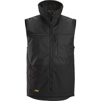 AllroundWork Snickers Workwear vesta zimní čierna