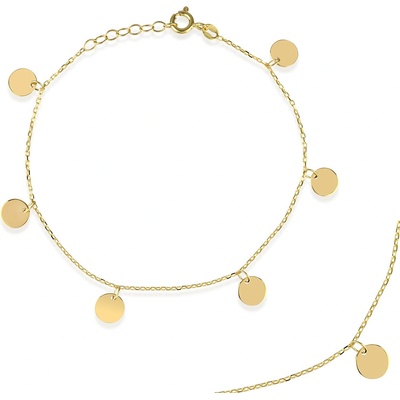 Lillian Vassago zlatý náramek s placičkami LLV22-GB015