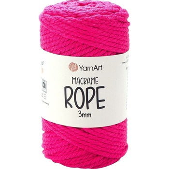 YARNART Macrame Rope 3 mm 63 m 803 Bright Pink юта (Macrame Rope 3 mm 803)