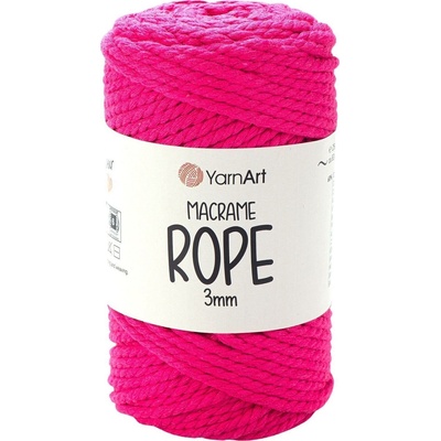 YARNART Macrame Rope 3 mm 63 m 803 Bright Pink юта (Macrame Rope 3 mm 803)