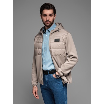 Ombre Clothing Мъжко леко цветно спортно яке с полар Ombre Clothing Ombre Clothing | Siv | МЪЖЕ | S