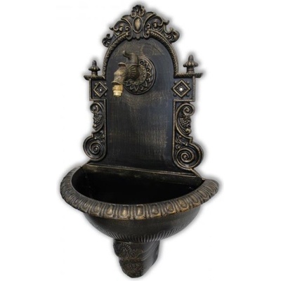 AZTE Zahradní umyvadlo z lehké slitiny hliníku - s kohoutkem, výpustí a sifonem, MĚDĚNÉ