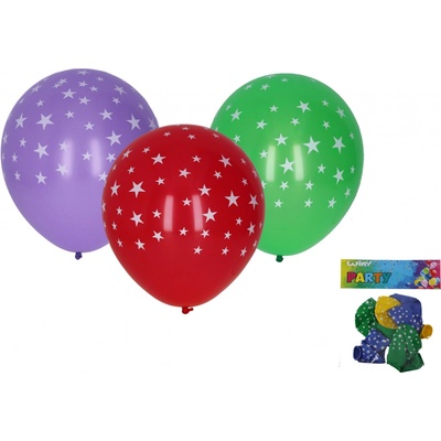 Wiky Balónik nafukovací 30cm sada potlač hviezdy