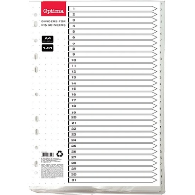 OPTIMA Регистър OPTIMA A/4 plastic 1-31 128222 (128222)