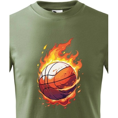 Dětské tričko Basketbalový míč Military Canvas Dětské tričko Bezvatriko.cz 2673