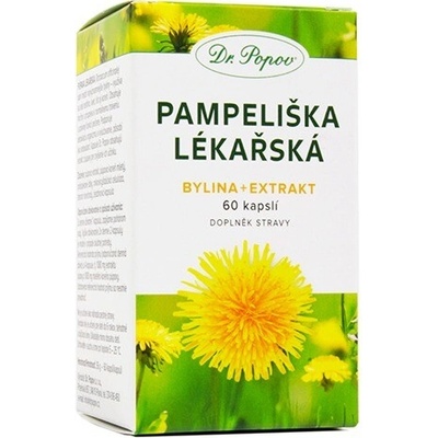 Dr. Popov bylinné kapsle pampeliška lékařská, 60 kapslí
