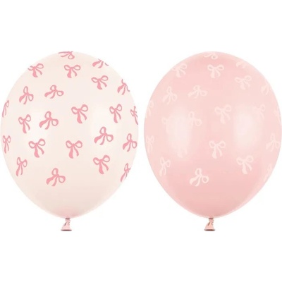 PartyDeco Latexový balón Ružové mašličky 30 cm