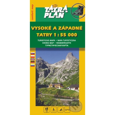 Mapa Vysoké a Západné Tatry 1:55 000