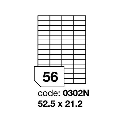 Rayfilm R0102.0302ND odnímatelné etikety 52,5x21,2mm 300 listů