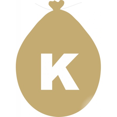 Balónek písmeno K zlaté