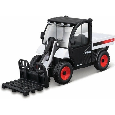 Bburago FARMLAND Bobcat Toolcat s paletovou vidlicí + paleta 10 cm