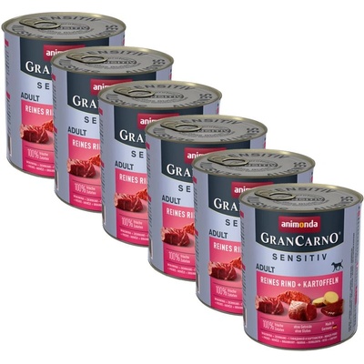 Animonda GranCarno Sensitiv Adult - говеждо с картофи 6 x 800г