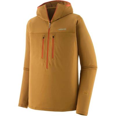 Patagonia Мъжки поларен пуловер Patagonia R1 Ultralight Hoody Fleece jumper - Bobcat Brown (005-7064-0113)