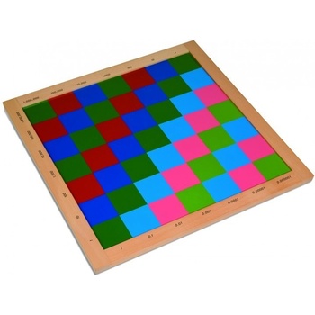 Montessori C317 barevná tabule pro násobení desetinným číslem