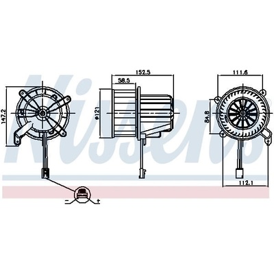 vnitřní ventilátor NISSENS 87621