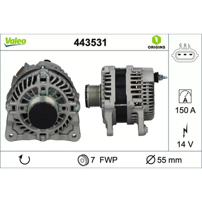 VALEO Alternátor VALEO ORIGINS NEW OE TECHNOLOGY