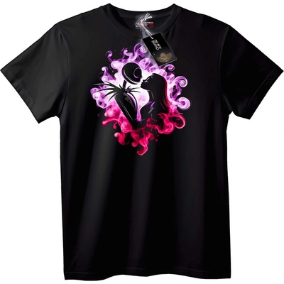 NOONEBRAND Тениска Череп и Любов - 5XL, Black