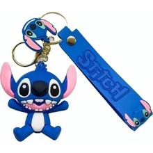 Prívesok na kľúče Bagito Lilo a Stitch modrý s pútkom a karabínou