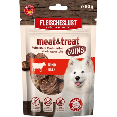 Fleischeslust Meat & Treat Coins Hovězí maso 80 g