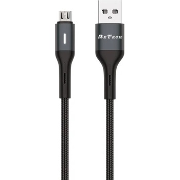 Image 1 of DeTech Кабел за данни DeTech DE-C38M, Micro USB, 1.0m, Черен - 40197