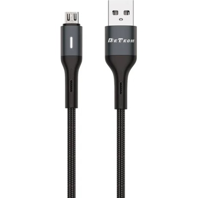 DeTech Кабел за данни DeTech DE-C38M, Micro USB, 1.0m, Черен - 40197