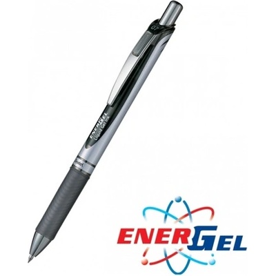Pentel Автоматичен ролер Pentel Energel BL77, черен цвят на писане, дебелина на линията 0.7 mm, гел, сребрист, цената е за 1бр. (продава се в опаковка от 12бр. ) (OK26805)