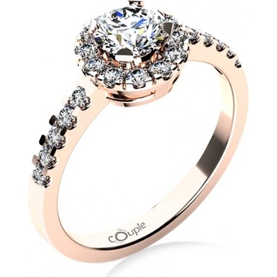 Couple zásnubní prsten Bella v růžovém zlatě se zirkony 6864021 4 1