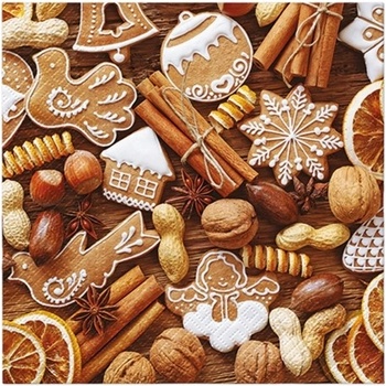 PAW Obrúsky L Rustic Gingerbread 33x33cm