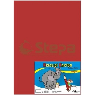 Kreslicí karton A2/180g/10lis červená