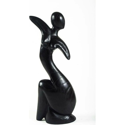 Dřevěná soška Žena 50 cm černá