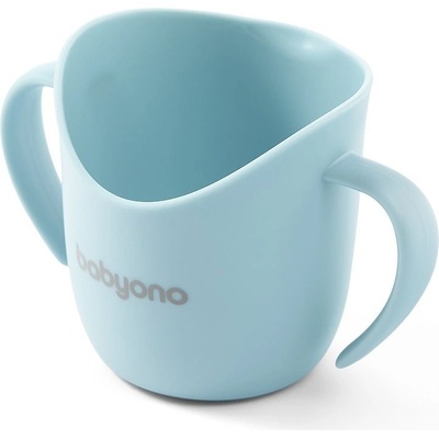 BabyOno hrnček ergonomický s uškami 120 ml bledomodrý