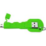 4smarts Кабел тип ключодържател за всички устройства с MicroUSB (8.5 см) - 4smarts Basic KeyLink MicroUSB Cable (зелен)