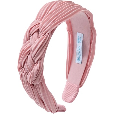 Abel & Lula dívčí plisovaná čelenka růžová