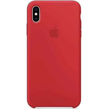 Apple Silicone Case - оригинален силиконов кейс за iPhone XS (червен)