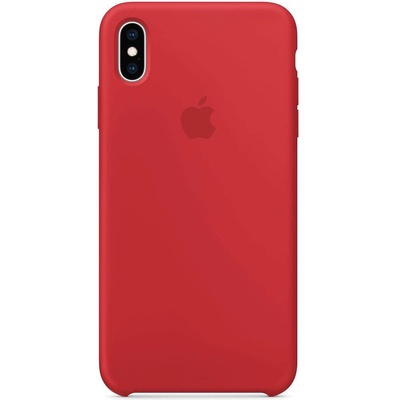 Apple Silicone Case - оригинален силиконов кейс за iPhone XS (червен)
