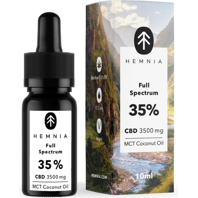 Hemnia Celospektrálne CBD MCT kokosový olej 35% 3500 mg 10 ml