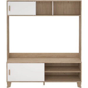Tvilum TV комплект от дъбов декор в бял и естествен цвят 159x181x48 cm Ikast - Tvilum (86718hl49)