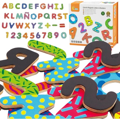 Viga Dřevěná magnetická písmenka a číslice v českém jazyce