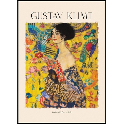 Jen tak z lásky Gustav Klimt - Dáma s vějířem Rozměr plakátu: 40 x 50 cm