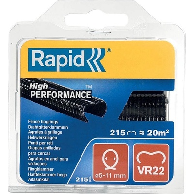 Spony pro vázací kleště Rapid VR22, černý plast, 215ks
