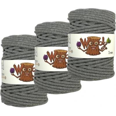 Woody Crafts 3x Woody 5 mm – Tmavě šedá (100m)