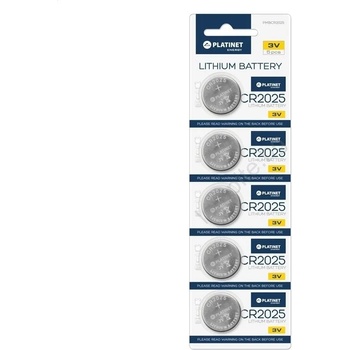 Image 1 of Platinet 5 бр. кръгли литиеви батерии cr2025 blister 3v (pl0170)